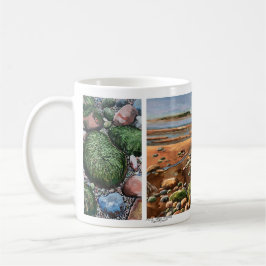 Taza De Café Modernas Marinas De Arte De Playa/Marea Hacia Fuer