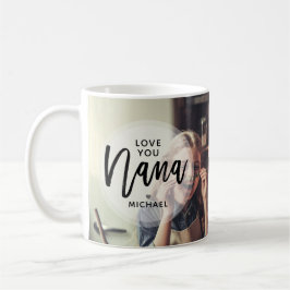 Taza De Café Moderno Amo Personalizado Nana Foto Café Mug