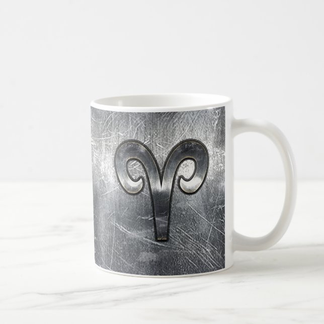 Taza De Café Moderno Aries Zodiac Rótulo Grunge Molestias Estil (Derecha)