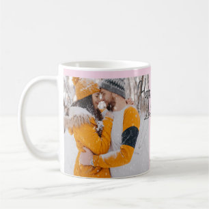 Taza De Café Moderno boho feliz aniversario añadir nombre de fe