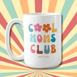 Taza De Café Moderno club de mamás Retro Guay Vintage Groovy Da