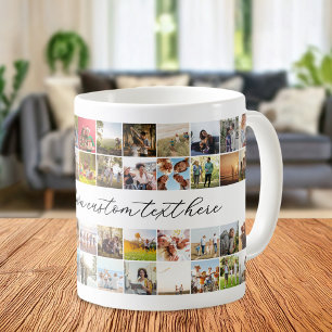 Taza De Café Moderno Collage de fotos personalizado 48