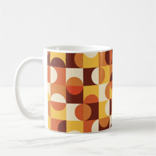 Taza De Café Moderno de mediados de siglo Círculos medios  amar