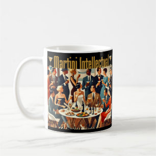 Taza De Café Moderno de mediados de siglo Los intelectuales del