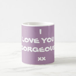 Taza De Café Moderno de moda TE AMO GRANDIOSO xx Cute