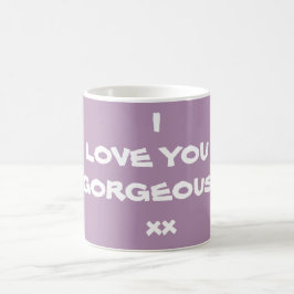 Taza De Café Moderno de moda TE AMO GRANDIOSO xx Cute