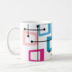 Taza De Café Moderno del siglo Medio Atómico