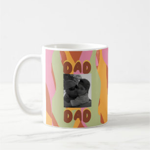 Taza De Café Moderno Día del Padres Patrón retro Mensaje de pap