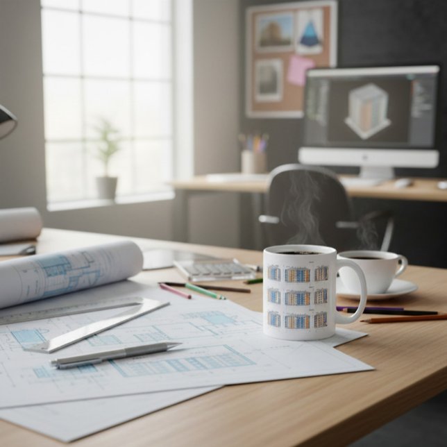 Taza De Café Moderno diseño de fachada arquitectónica (Subido por el creador)