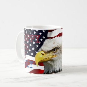 Taza De Café Moderno el 4 de julio los E.E.U.U. LOS E.E.U.U.