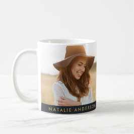 Taza De Café Moderno guión elegante de 40 años simple