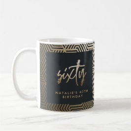 Taza De Café Moderno guión elegante de 60 años simple