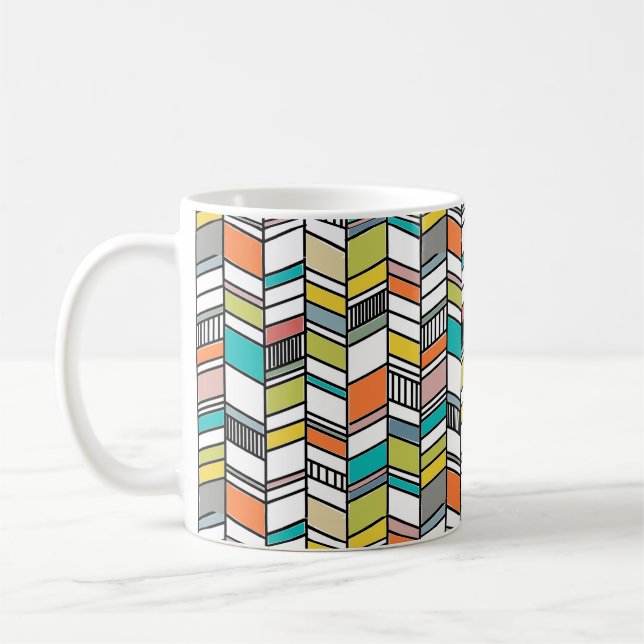 Taza De Café Moderno Herringbone Coffee Mug (Izquierda)