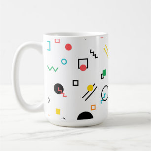 Taza De Café Moderno, lúdico, fresco, moderno, geométrico Memph