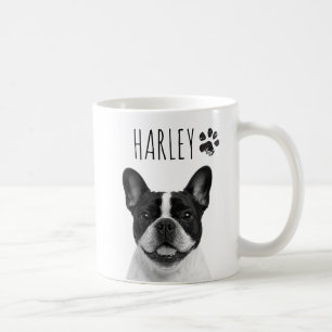 Taza De Café Moderno Minimalista Foto de Mascota y Tipografía B