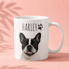 Taza De Café Moderno Minimalista Foto de Mascota y Tipografía C