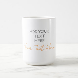 Taza De Café Moderno Minimalista Plano Personalizado Agregar Te