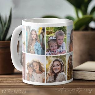 Taza De Café Moderno, Mínimo Collage de 12 Fotos con fondo blan