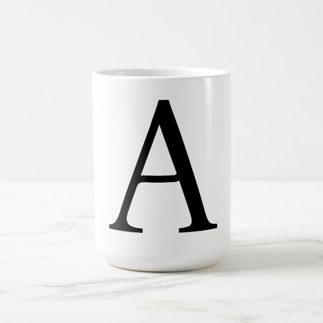 Taza De Café Moderno Monograma Letra inicial de moda (Centro)