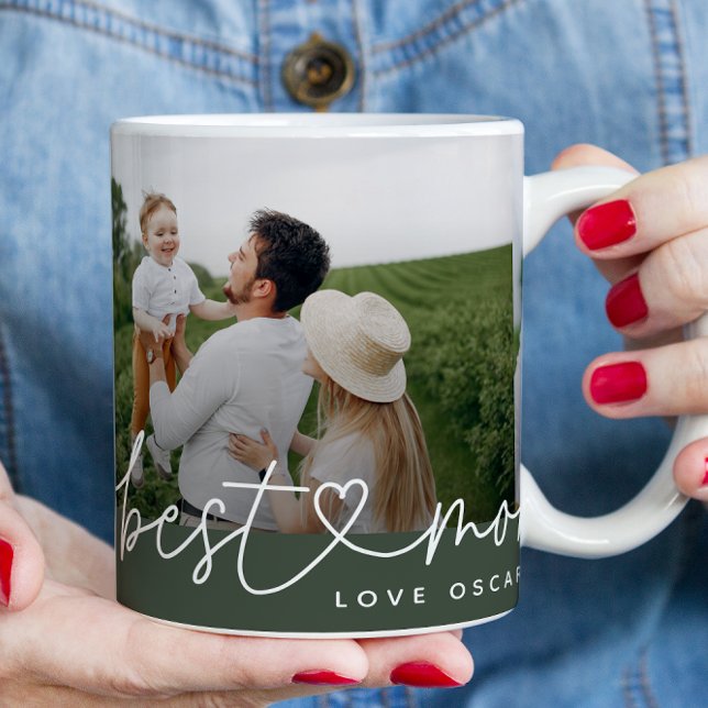 Taza De Café Moderno multi foto mejor mamá nunca lindo regalo d (Subido por el creador)
