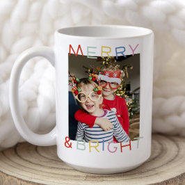 Taza De Café Moderno Navidades de tipo divertido Merry & Bright