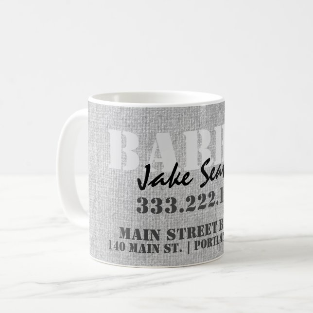 Taza De Café Moderno Negocio industrial Gray Barber (Anverso izquierdo)