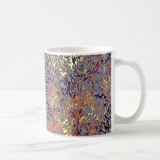 Taza De Café Moderno Resumen Arte Rojo Amarillo Negro