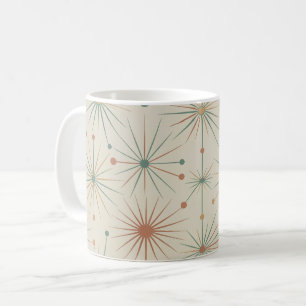 Taza De Café Moderno Retro Estallido de Estrella Atómica de Mit