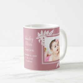 Taza De Café Moderno Rosa Chica de Recién nacido Nacimientos F