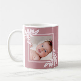 Taza De Café Moderno Rosa  Chica de Recién nacido Nacimientos F