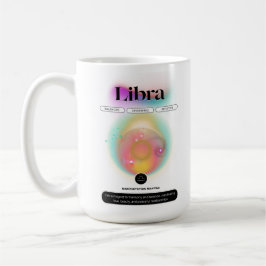 Taza De Café Moderno Rótulo Zodiac Libra Cotización Elemento Ai