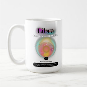 Taza De Café Moderno Rótulo Zodiac Libra Cotización Elemento Ai