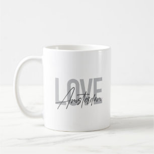 Taza De Café Moderno, simple, moda, diseño fresco Love Amsterda