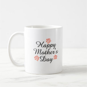 Taza De Café moderno, simple, negro y blanco feliz día de la ma
