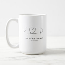 Taza De Café Moderno Sr. Sra. Boda Bride Groom Bridal Shower