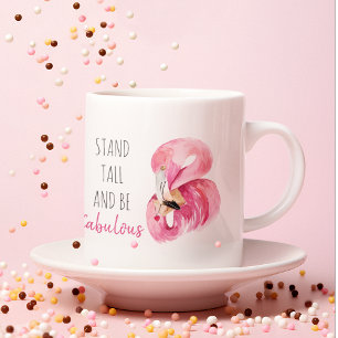 Taza De Café Moderno Stand Exótico Alto Y SEA Fabuloso Flamingo