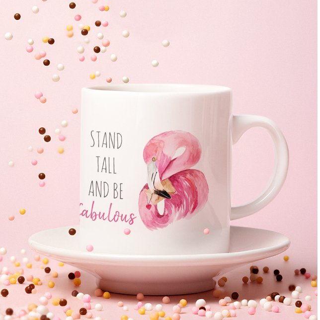Taza De Café Moderno Stand Exótico Alto Y SEA Fabuloso Flamingo (Subido por el creador)