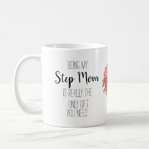 Taza De Café Moderno Step Mamá sólo regala corazón floral diver