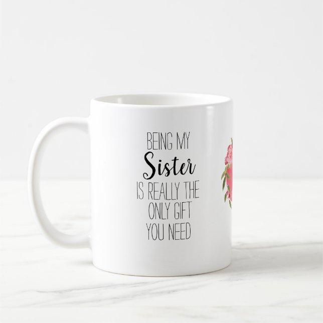 Taza De Café Moderno y divertido sólo regalo de Hermana que nec (Izquierda)
