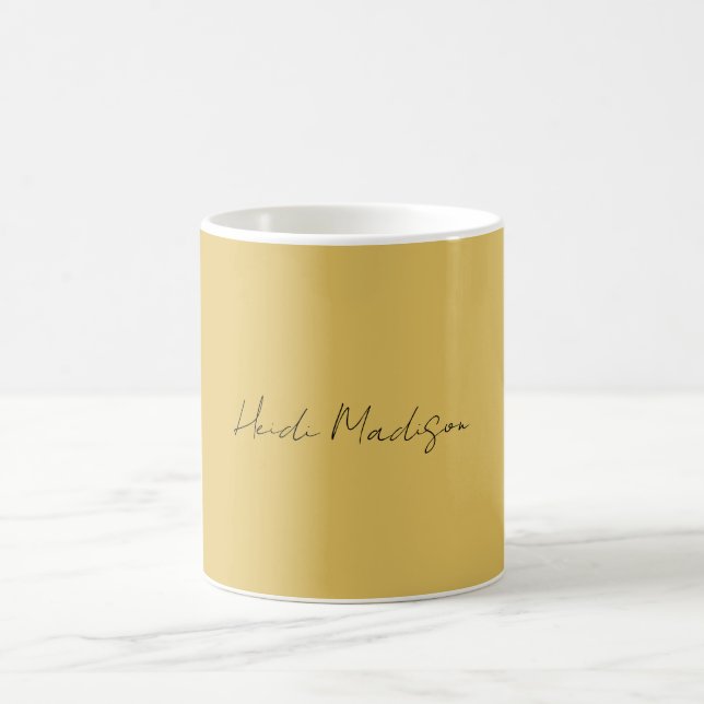 Taza De Café Moderno y elegante llano simple caligrafía de colo (Centro)