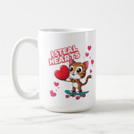 Taza De Café Moderno y gracioso "Sé mi San Valentín"