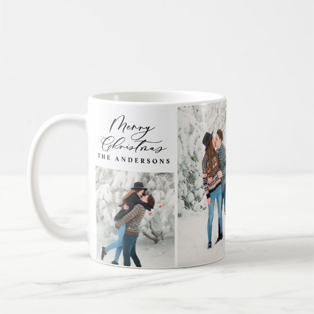 Taza De Café Moderno y mínimo 5 Navidades de fotografía guión e (Izquierda)