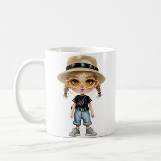 Taza De Café Moderno y sencillo: Chica elegante