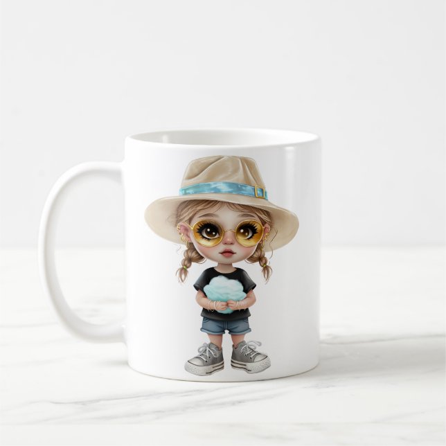Taza De Café Moderno y sencillo: Chica elegante (Izquierda)