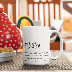 Taza De Café Moderno y simple mejor madre jamás mejor regalo de
