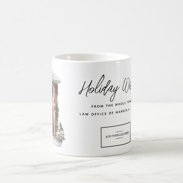 Taza De Café Modernos deseos de vacaciones logotipo comercial (Centro)