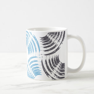 Taza De Café Modernos, geniales, de moda, azulados trazos abstr
