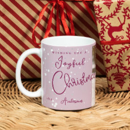 Taza De Café Modernos Navidades de moda con copos de nieve Foto