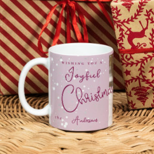 Taza De Café Modernos Navidades de moda con copos de nieve Foto