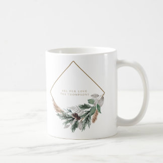 Taza De Café Modernos Navidades Minimalistas de Eucaliptos Wrea